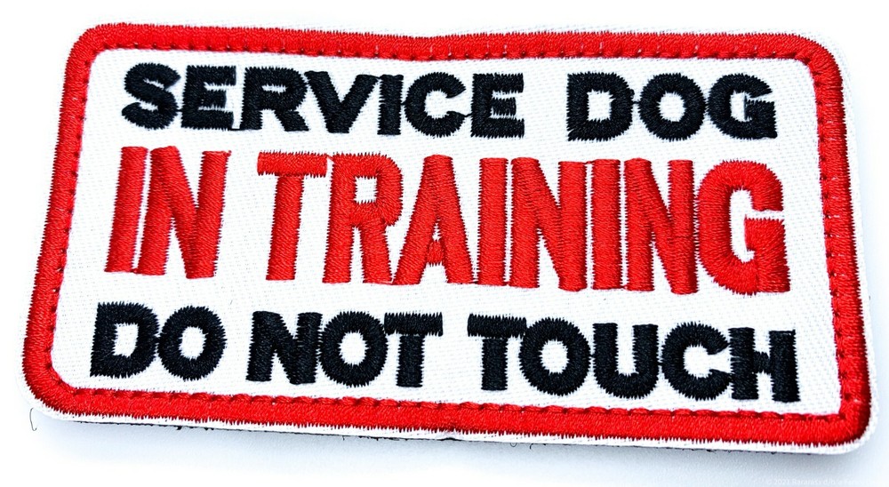 Service Dog In Training Patch 2" x 4" hook and loop - One each