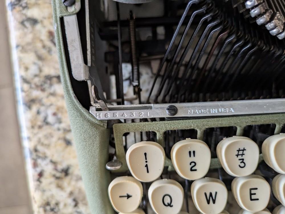 Smith Corona Typewriter Mint Green and Case Tested and Working