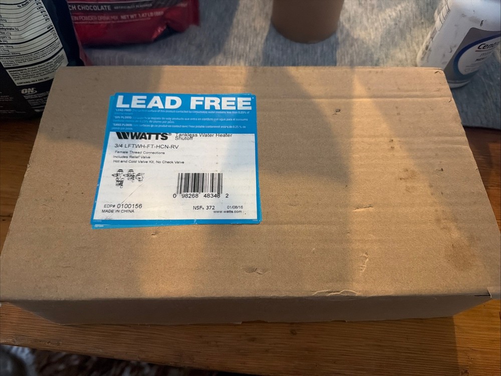 NEW Watts LFTWH-FT-HCN-RV Tankless Water Heater Service Valve Kit (3/4")