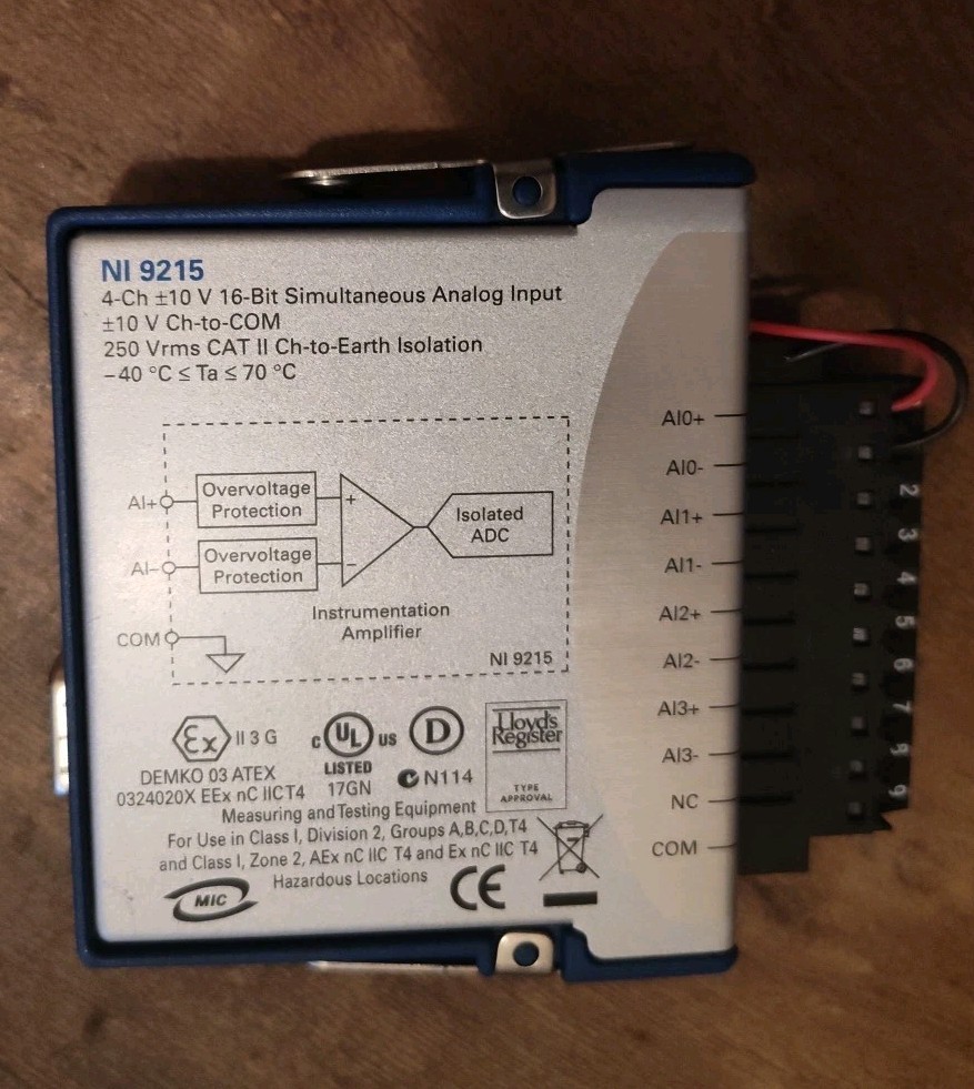 National Instruments NI 9215 cDAQ Analog Input Module, Simultaneous Sampling