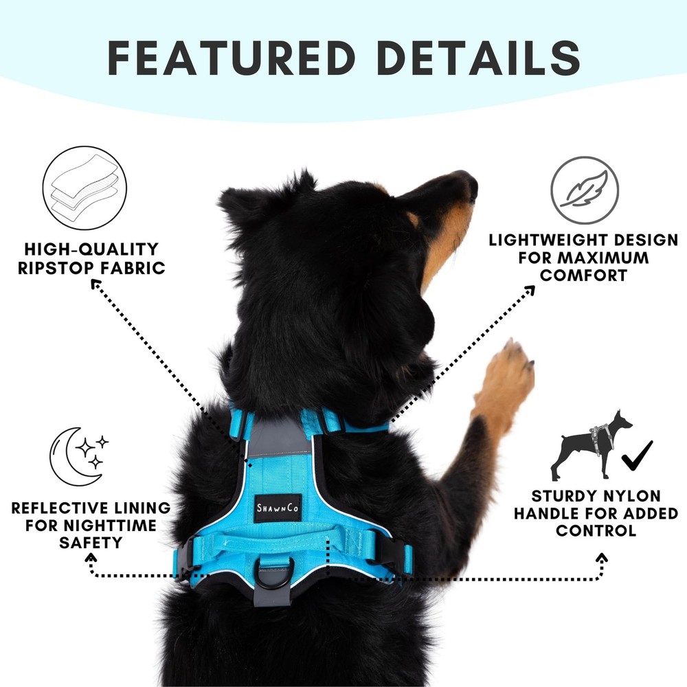 Basecamp Dog Harness, No-Pull Pet Vest with 3 Leash Clips, Padded, Reflective...