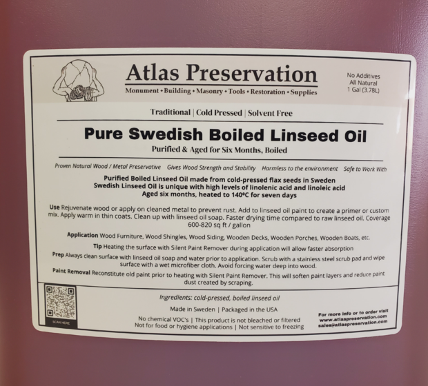 Pure Swedish Boiled Linseed Oil - 1 Quart