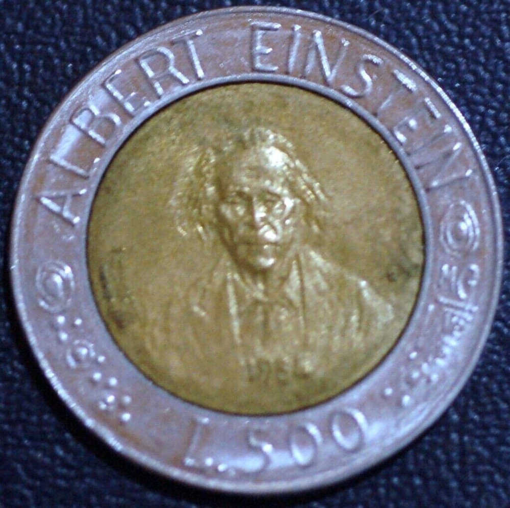 San Marino 500 Lire 1984 Albert Einstein KM# 167