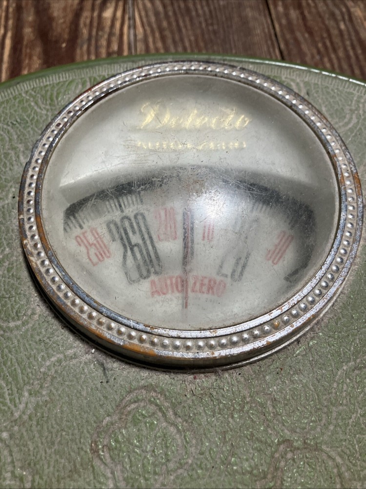 Bathroom Scale Detecto Vintage Olive Green Avocado WORKING
