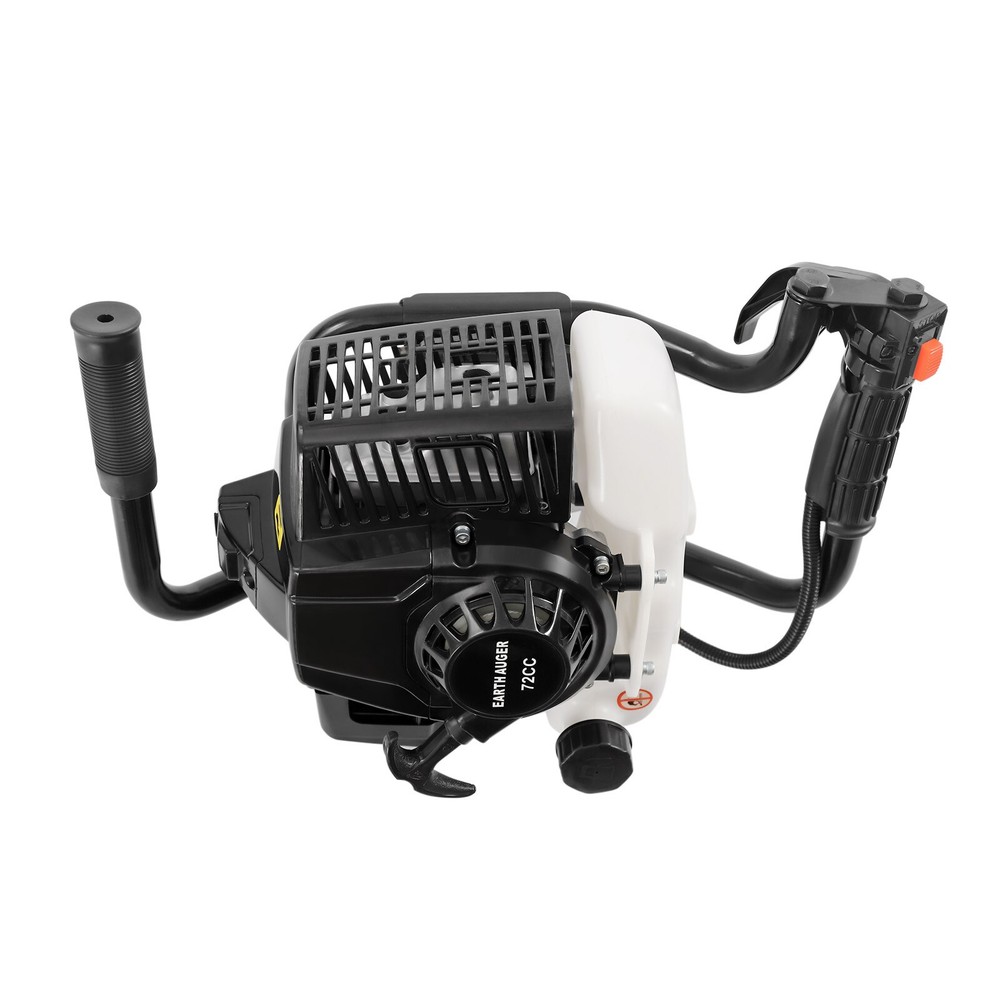 72cc 4.1HP Gas Powered Post Hole Digger with 3 Auger Drill Bits (6", 10", 12")