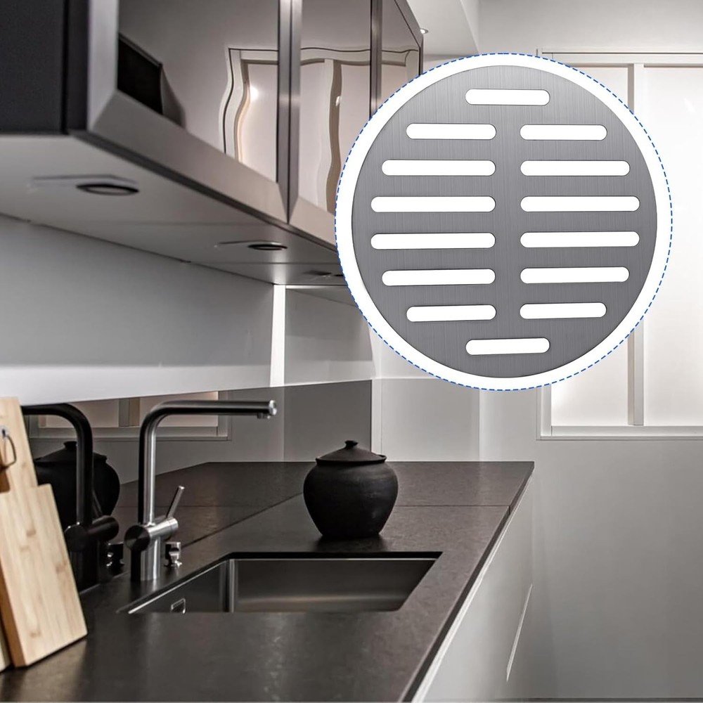 6 Inch Stainless Steel Round Floor Drain Cover Replacement Drainer...