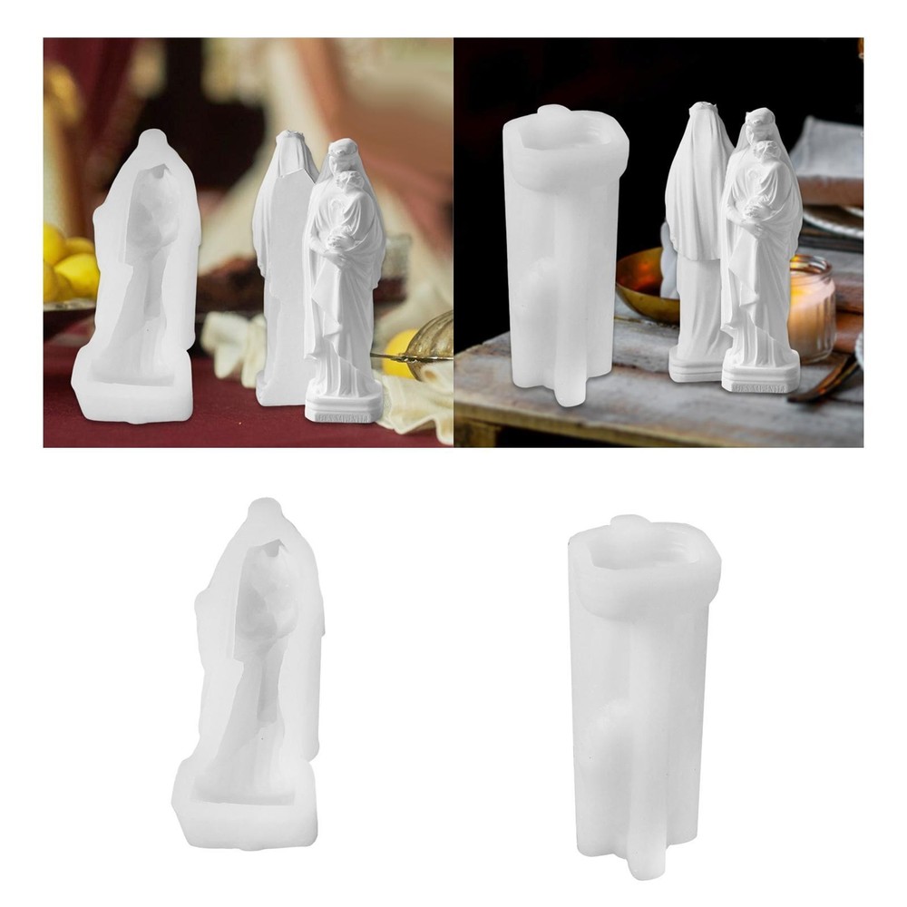 Virgin Mary Silicone Model Statue Model DIY Crafting Reusable Christmas Craft