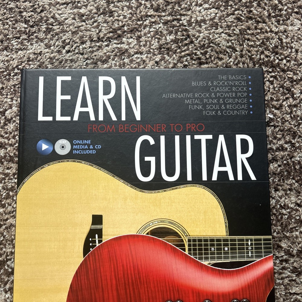 Beginner Guitar Lesson Book, 50 Amazing & Popular Songs, Color Coded Notes