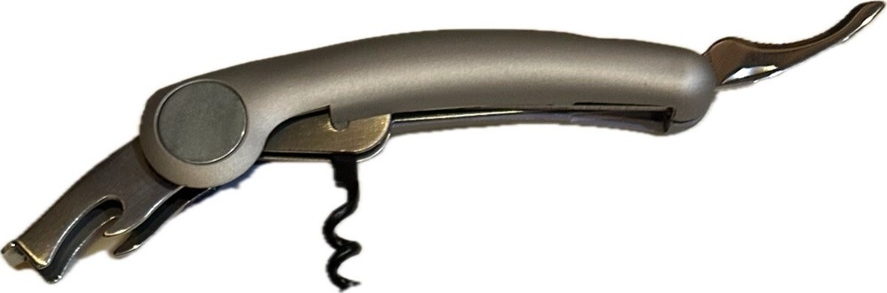 VTG MULTI PURPOSE BAR KITCHEN TOOL CORKSCREW BOTTLE OPENER PLUS GRAY SILVER 5”