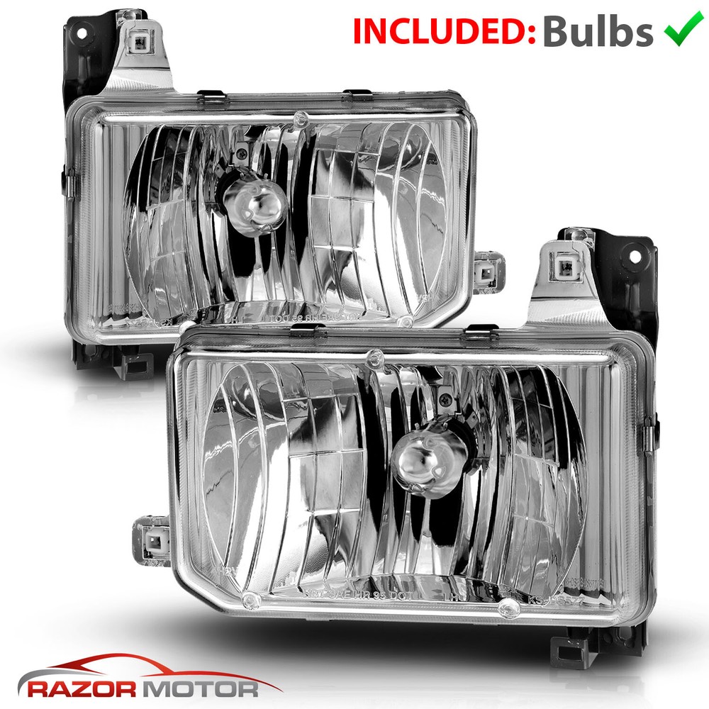 For 1987-1995 Pathfinder/1988 1989 Hardbody Pickup Chrome Headlights+CDRL
