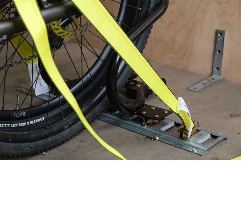 (4 Pack) 7" Motorcycle Wheel Chock Steel for E-Track / X-Track System - Black