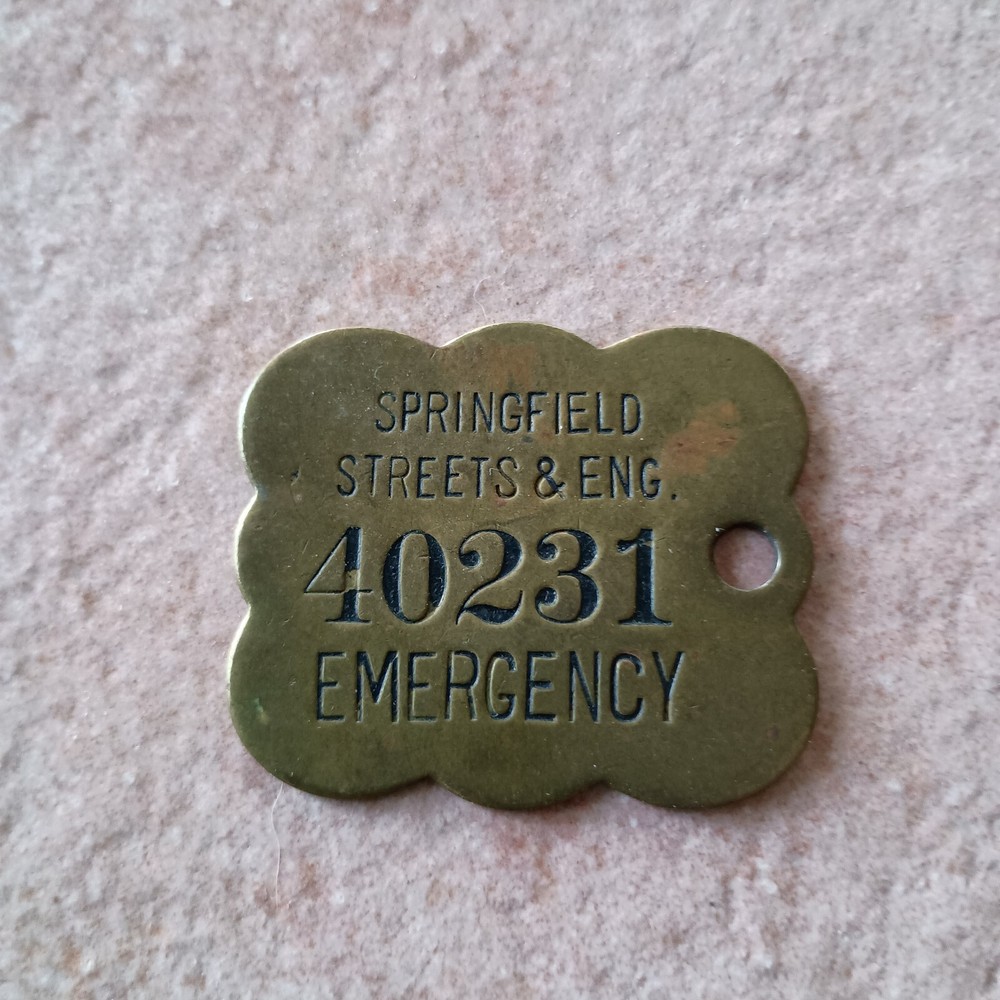Springfield Streets And Engineering Emergency Tag