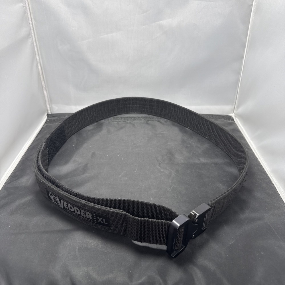 Vedder Cobra Quick Release Tactical Gun Belt Black Adjustable Size XL