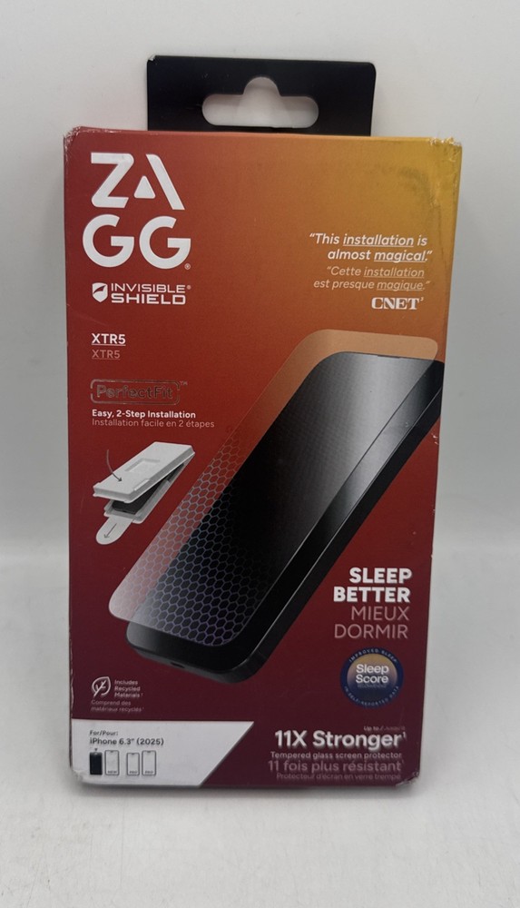 Apple iPhone 17 ZAGG Invisible Shield XTR5 Screen Protector Sleep Better