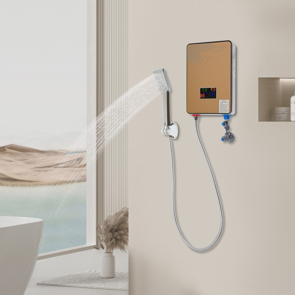 110V 4500W Instant Electric Tankless Hot Water Heater On Demand Whole House New