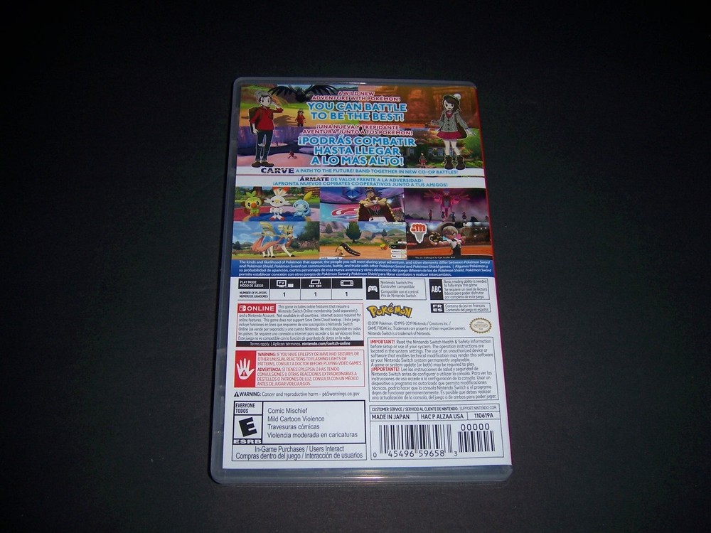 Authentic Box Case ONLY Replacement Nintendo Switch for Pokemon Sword