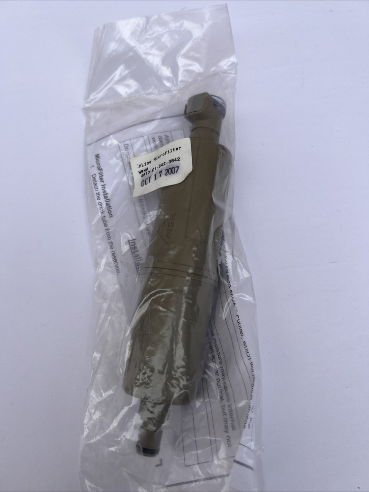 US Military Surplus Hydration InLine MSR MicroFilter, New 4610-01-542-3842