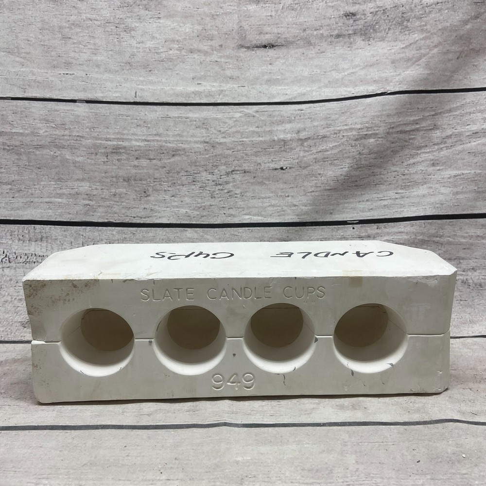 Riverview Molds Co. Ceramic Cast Mold Slate Candle Cups #949
