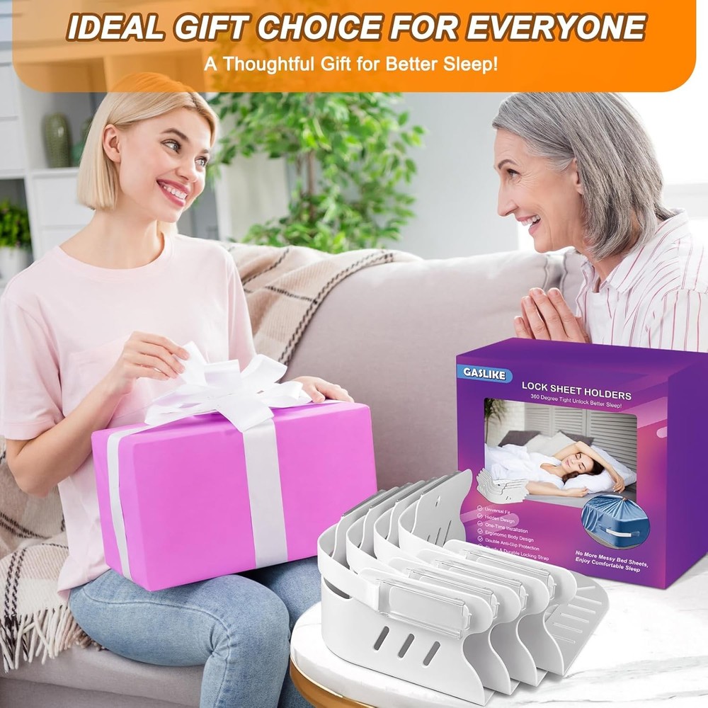 Bed Sheet Holders for Corners Lock Sheets Firmly No More Loose Sheets 4 Pack