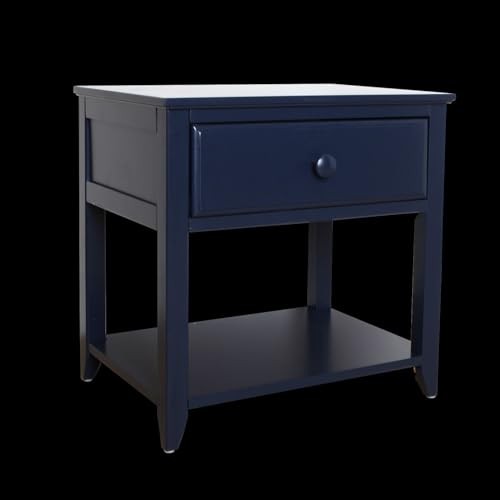 Nightstand with Drawer and Shelf Blue