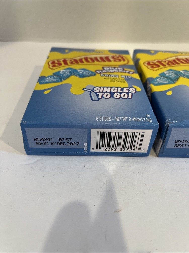 2-PACK Starburst Blue Raspberry Sugar-Free Drink Mix Singles To Go SAME-DAY SHIP
