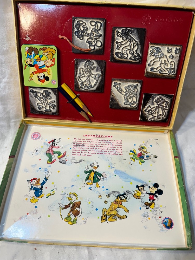 1967. Walt Disney's carousel rubber stamp set.