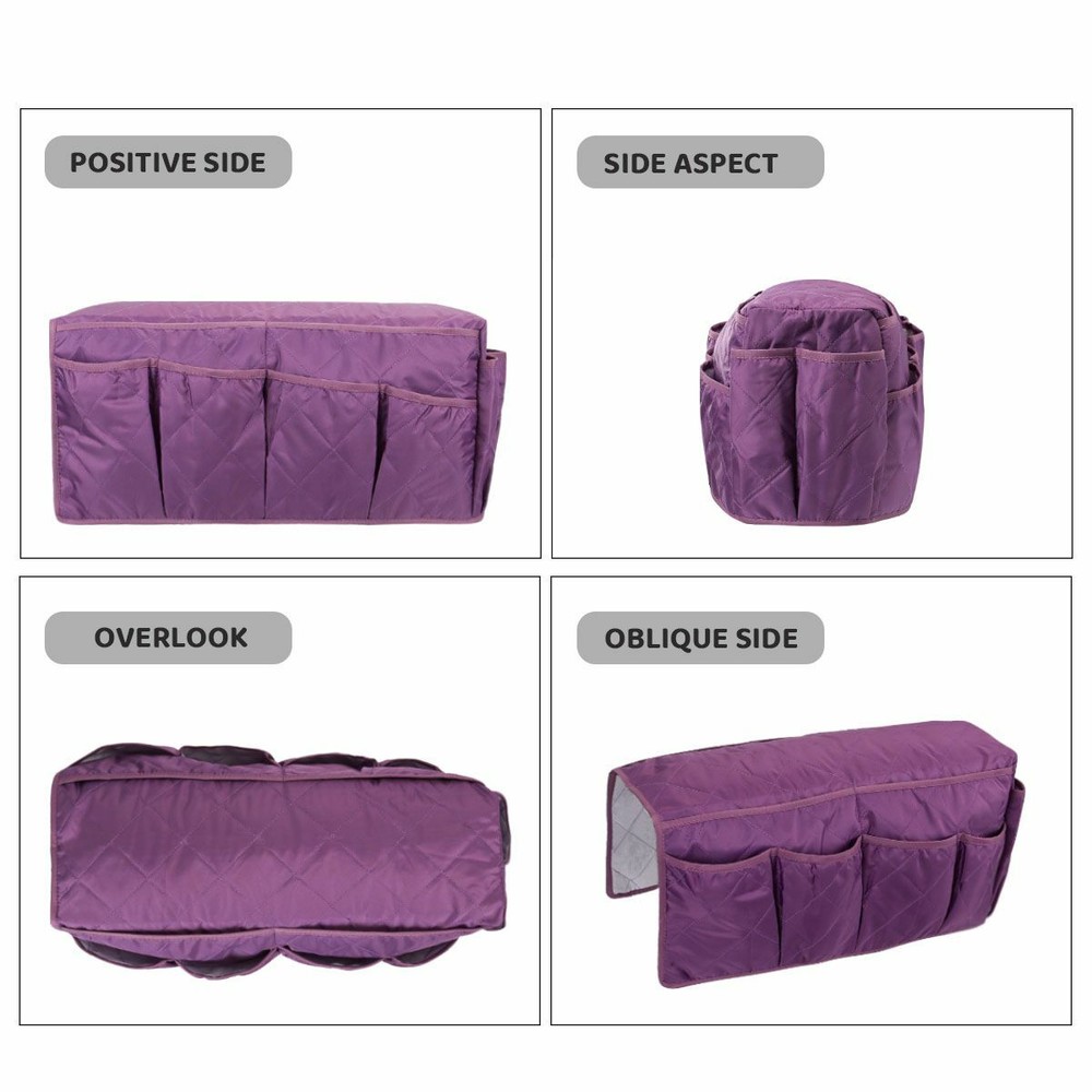 Sofa Chair Armrest Remote Control Storage Organizer Sundries Caddy Pocket Holder