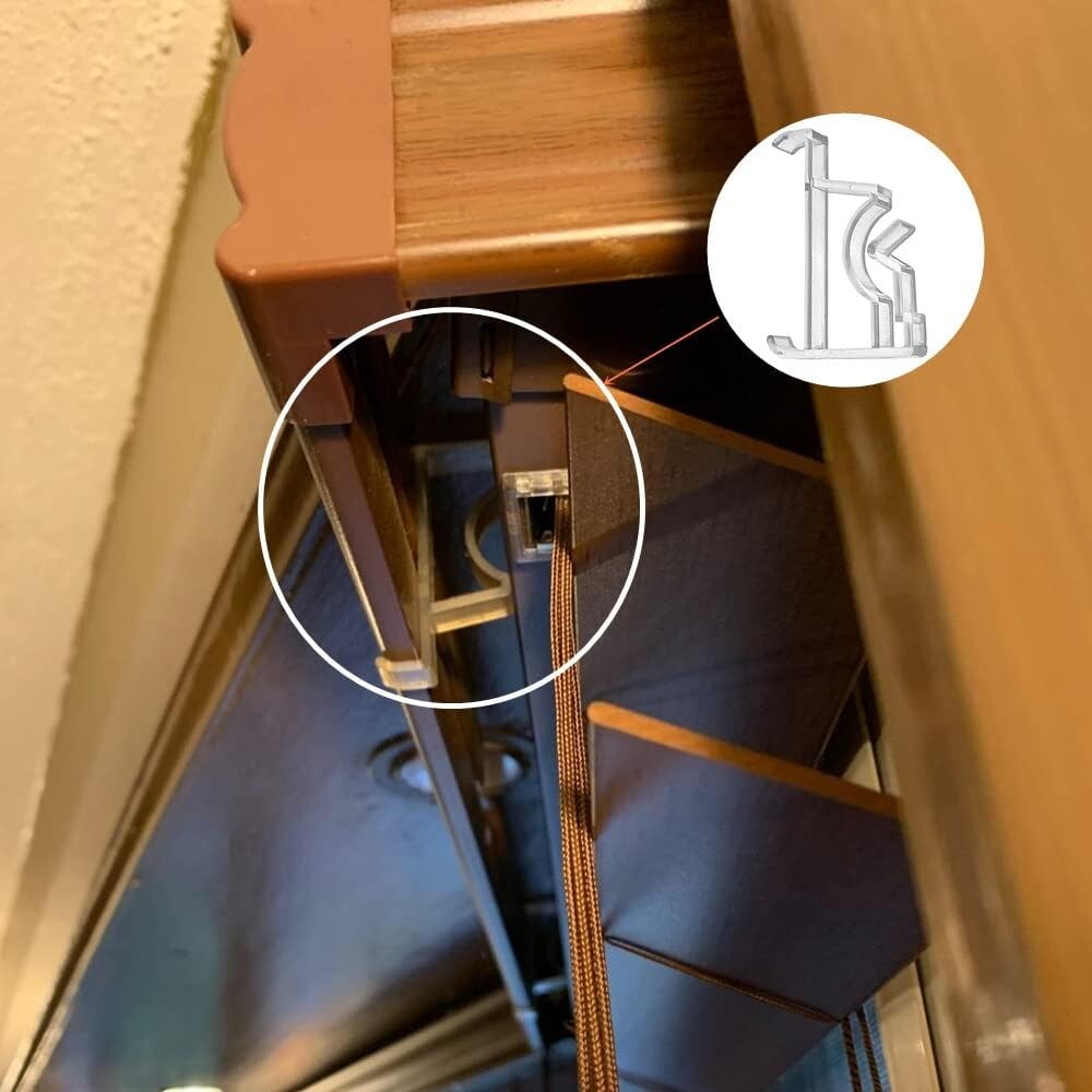 Eco-Friendly 2-Inch Clear Plastic Valance Clips for Window Blinds - 5 Pack