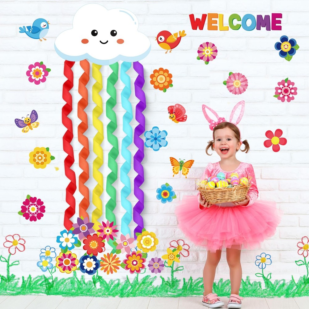 Spring Bulletin Board Decorations Set Welcome Door Decorations for Classroom ...