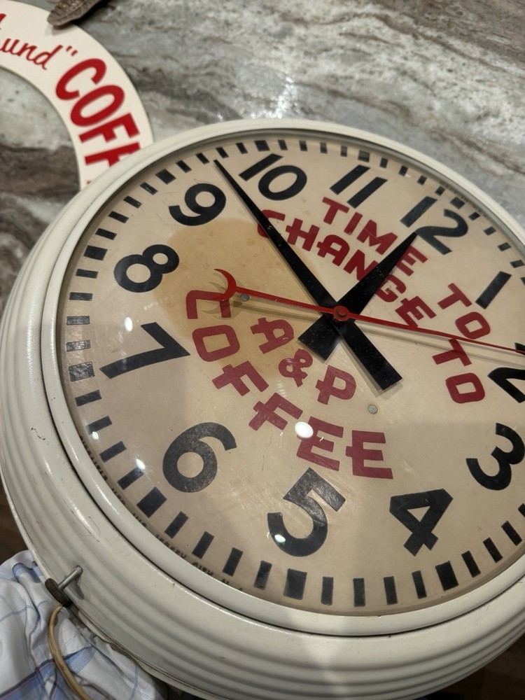 Vintage A&P Coffee Clock