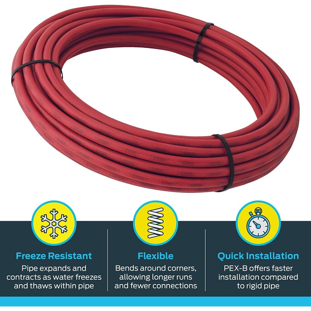 Sharkbite 1/2'' X 100' Red Polyethylene Pex Coil Tubing