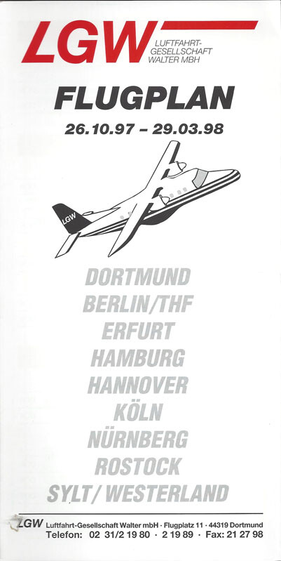LGW system timetable 10/26/97 [4091]