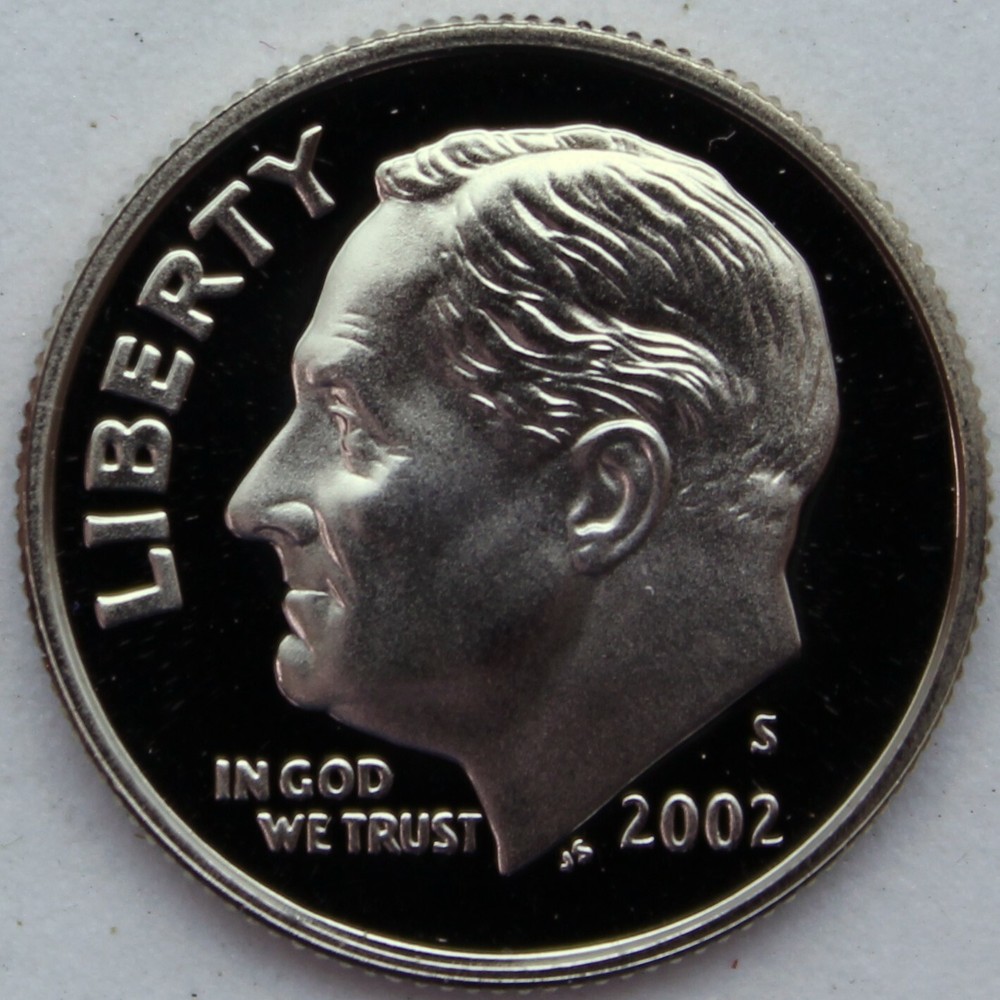 2002-S Proof Roosevelt Dime
