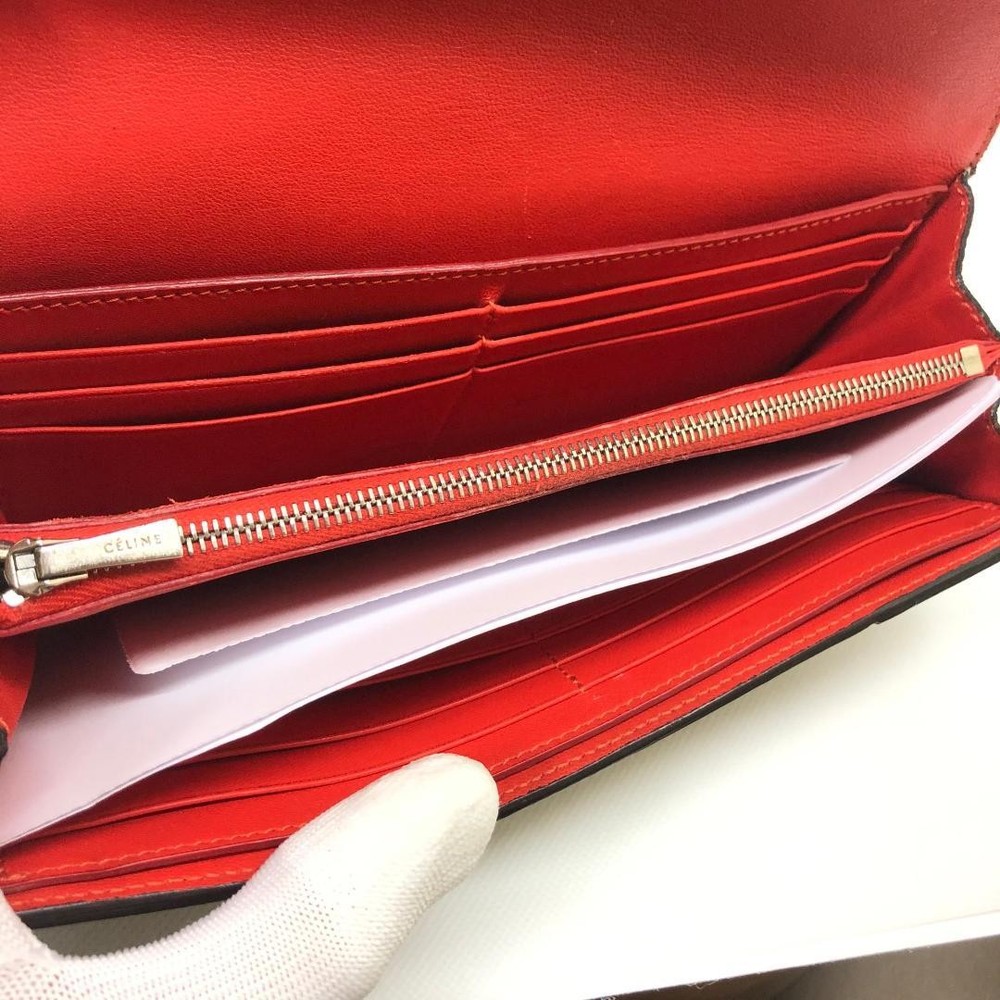 CELINE Large Flap Multi Function Long Wallet From Japan