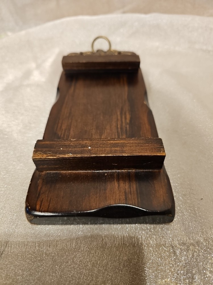 Vintage Wall Hanging Small Note Pad Holder W/Eagle 9"x4"