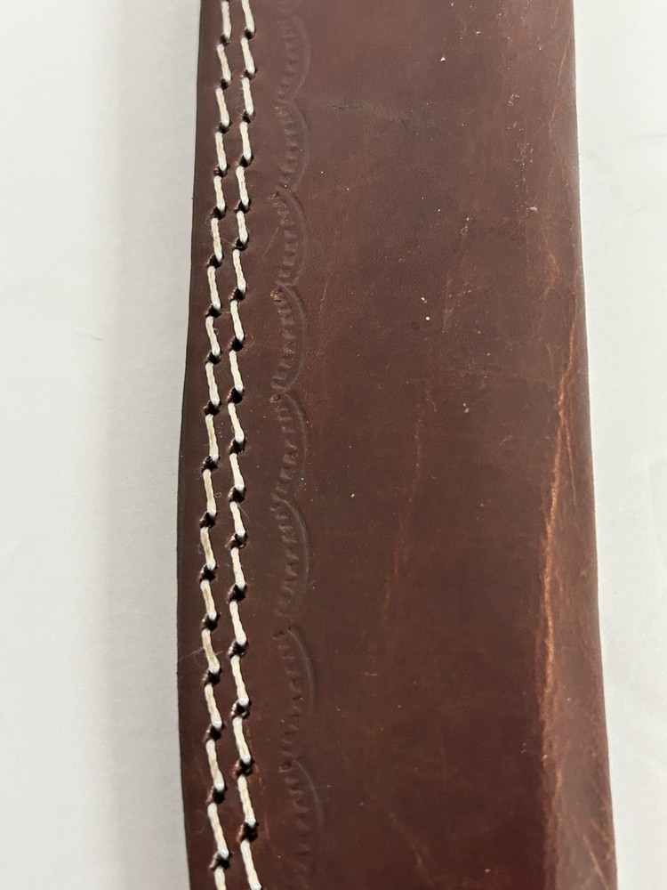 Brown Leather straight Fixed Blade Knife Sheath