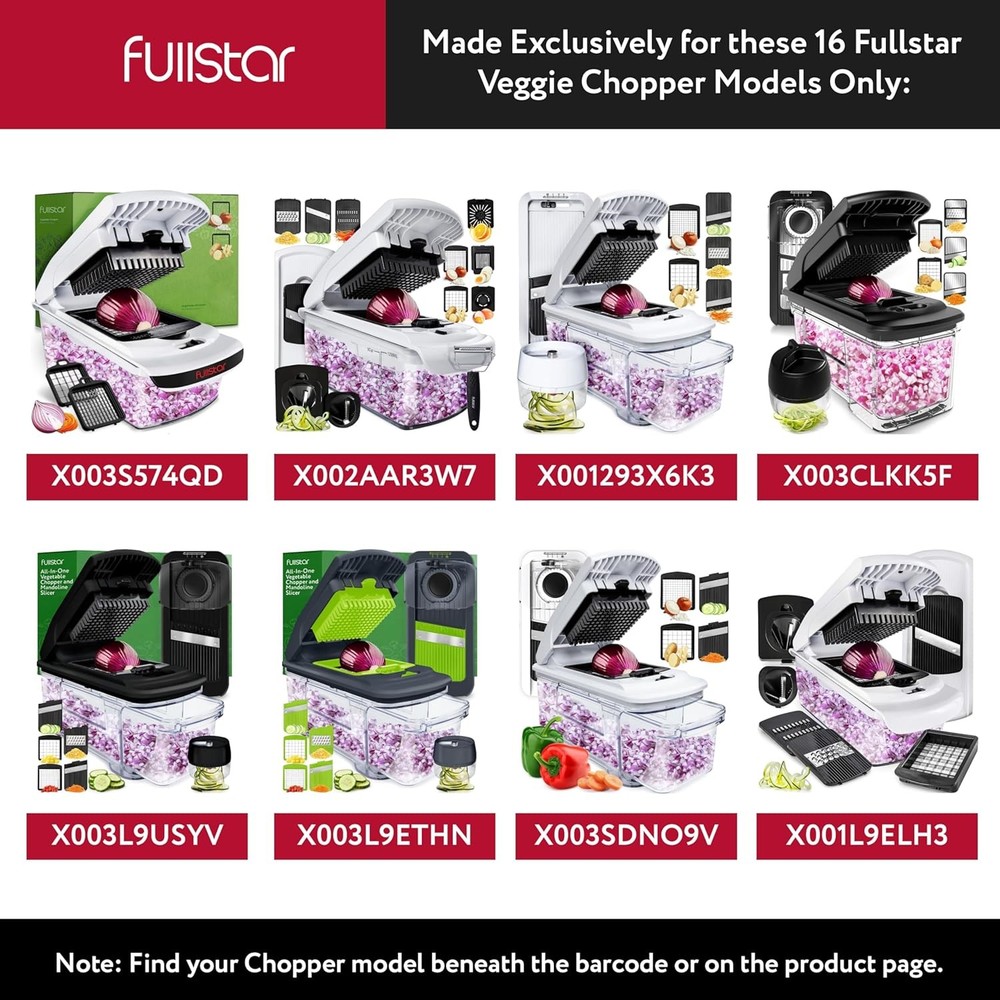 Fullstar Blade Replacement Set for Vegetable Chopper Only – 2pc Insert Set...