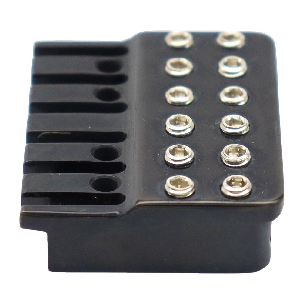 Brass 6 String Guitar Bridge String Locks Headless Guitar String Locking Black