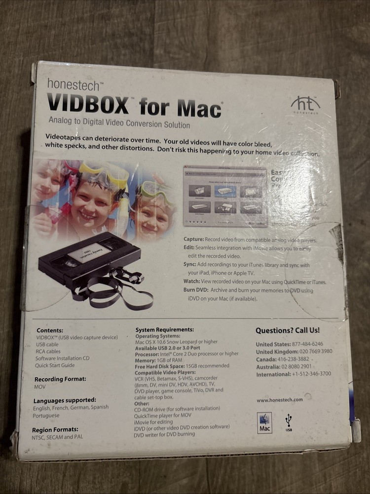 Honestech VIDBOX VFM1M-A1Z for Mac Analog to Digital Video Conversion Solution