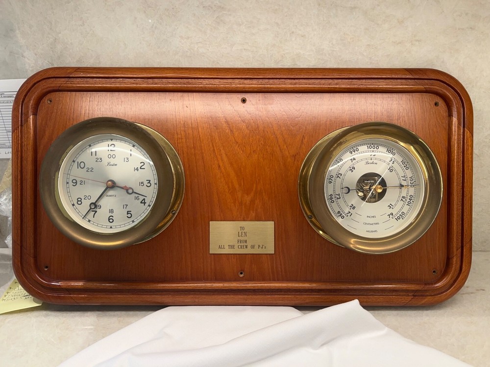 Marine Nautical Ship Clock & Barometer