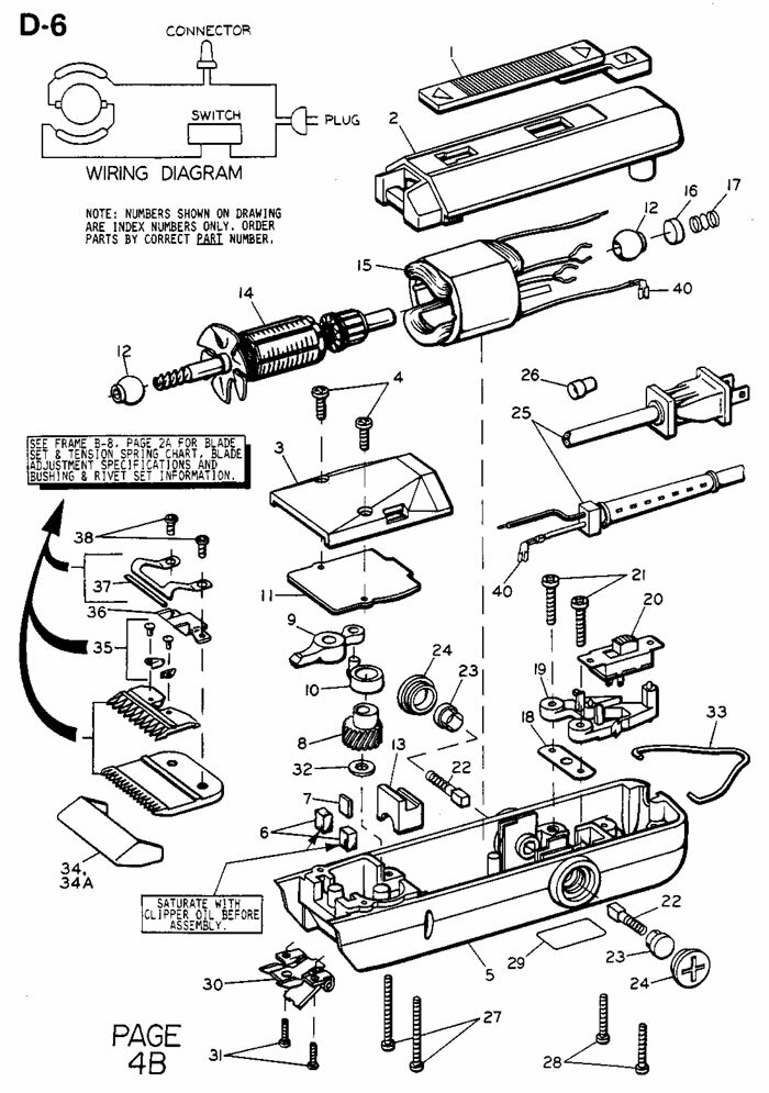 Parts for OSTER 111T -turbo