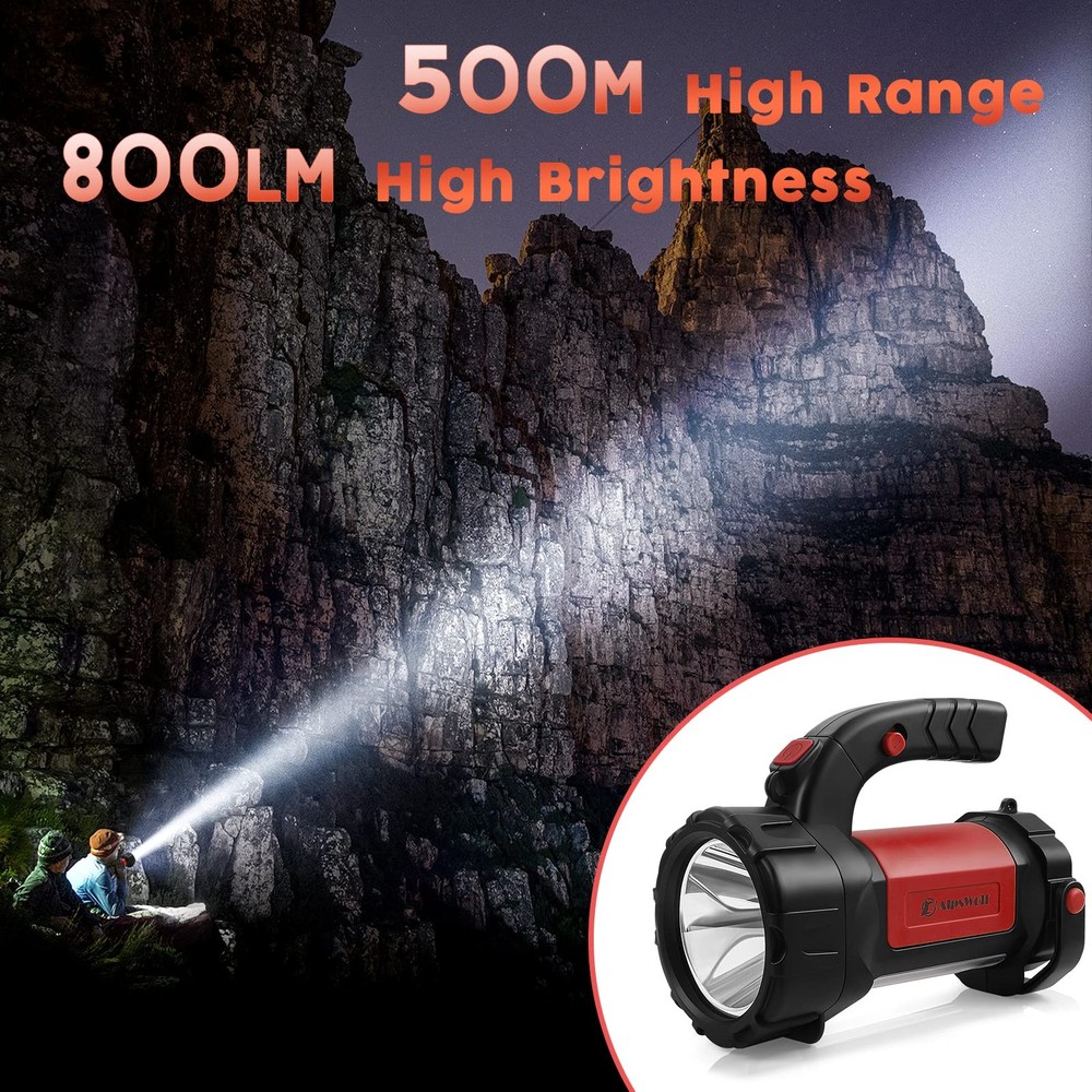 Camping Lantern Rechargeable, AlpsWolf LED Flashlight Spotlight Red
