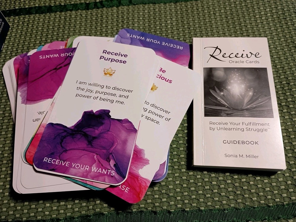 Receive Oracle Cards Sonia M Miller 56 Card Deck & Guidebook