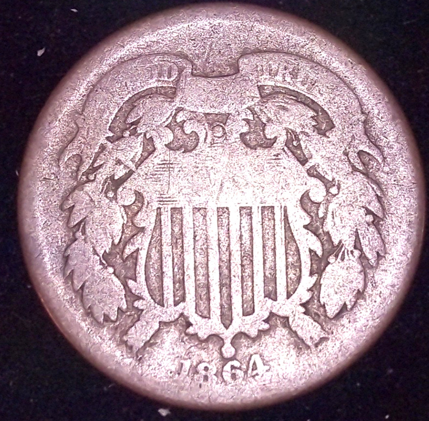 1864 2 CENT COIN BN