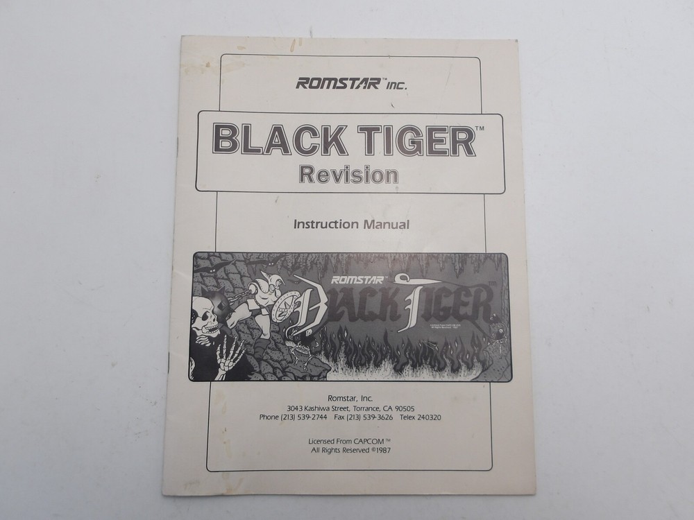 Romstar:  Black Tiger Revision - Instruction Manual