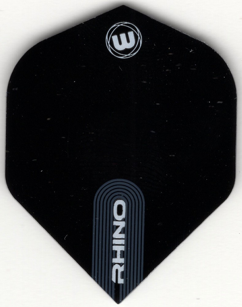 WINMAU Black RHINO Dart Flights: 3 per set