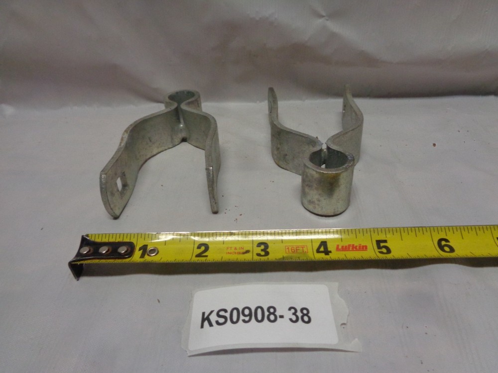 **PAIR** Clamp-On Yard Gate Hinge for Chain Link Fence - For 5/8" Gate Hook