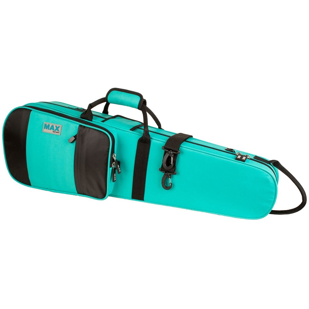 MAX Shaped Violin Case Lightweight EPS Foam Neck Support Padded Interior Back...