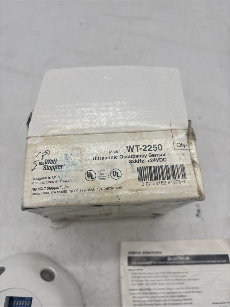 WATTSTOPPER WT-2250 ULTRASONIC OCCUPANCY SENSOR