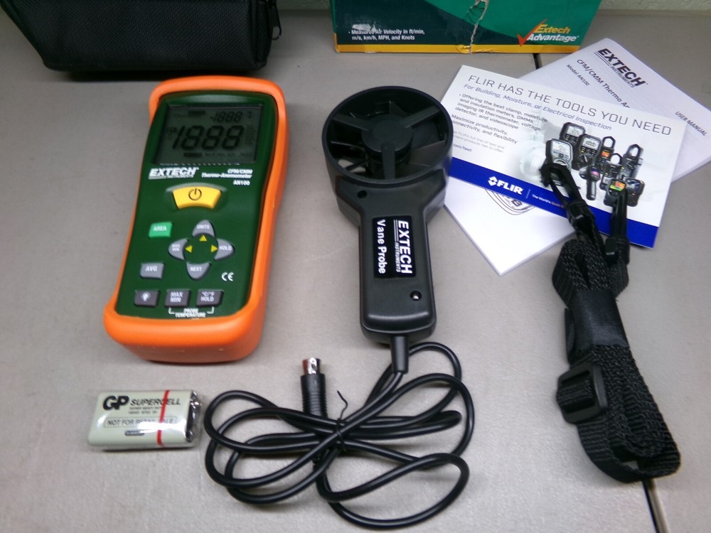 EXTECH AN100 CFM/CMM THERMO-ANEMOMETER